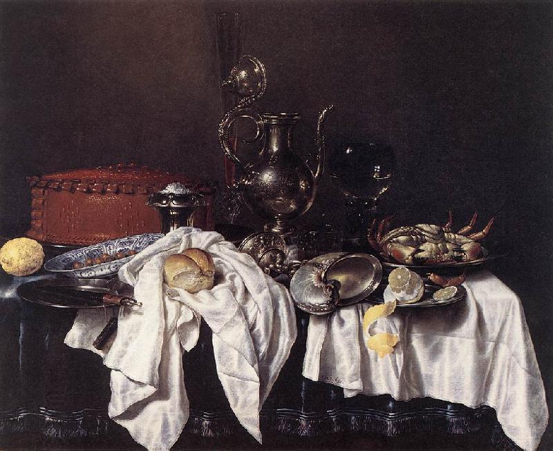 HEDA, Willem Claesz. Still-Life with Pie, Silver Ewer and Crab sg China oil painting art